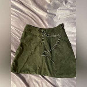 Sage the Label faux suede skirt